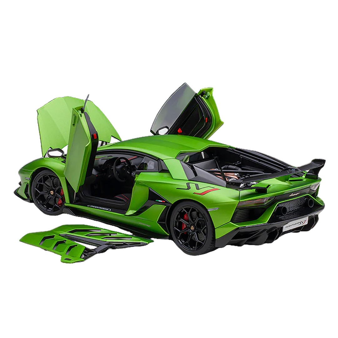 Miniatura carro Lamborghini Aventador SVJ Verde 1/18 - AutoMOTIVO