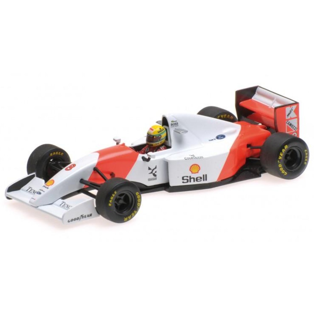 Miniatura F1 Ayrton Senna McLaren MP4/8 1993 1/18 - AutoMOTIVO Store