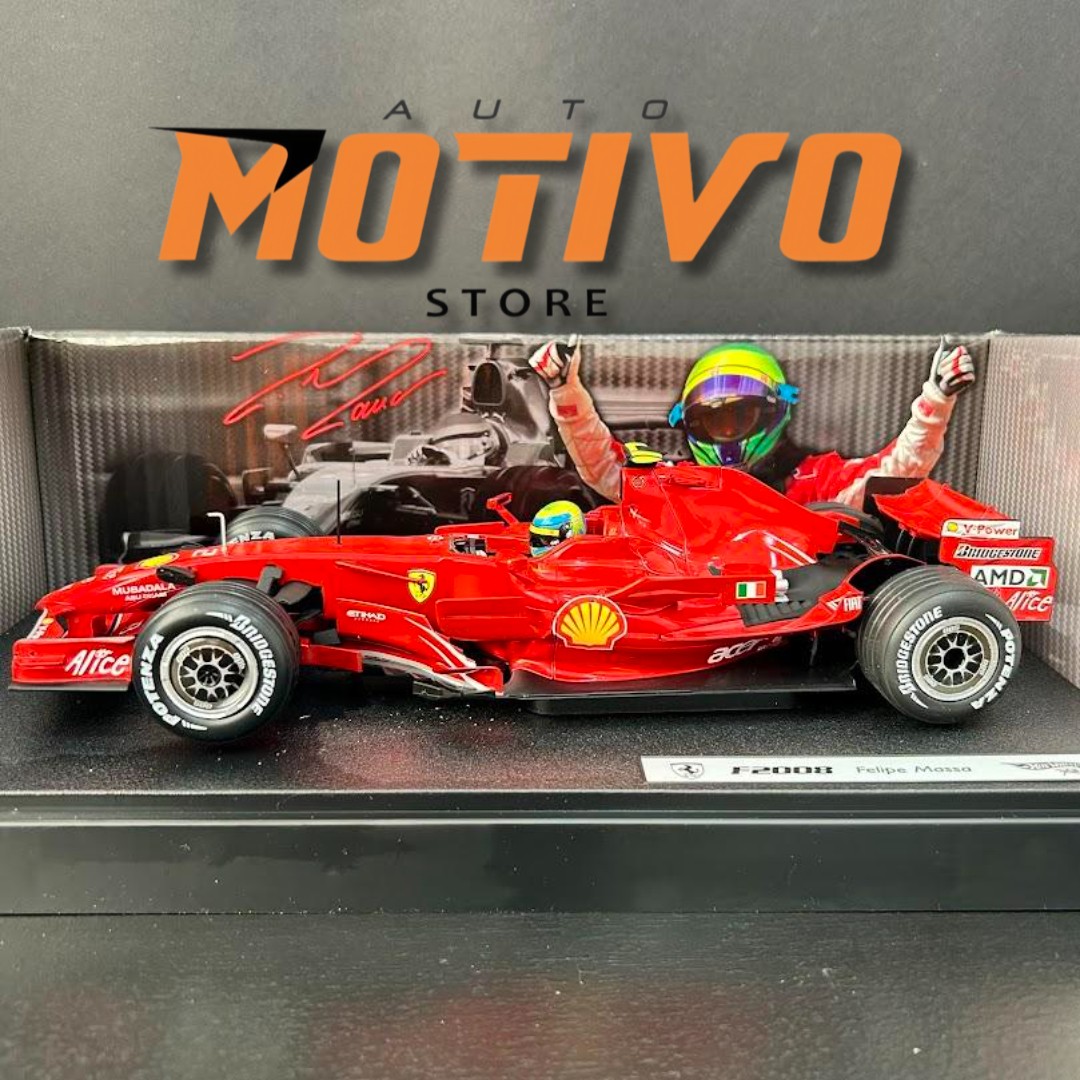 Miniatura Formula 1 Ferrari F2008 Felipe Massa 1/18 - AutoMOTIVO Store