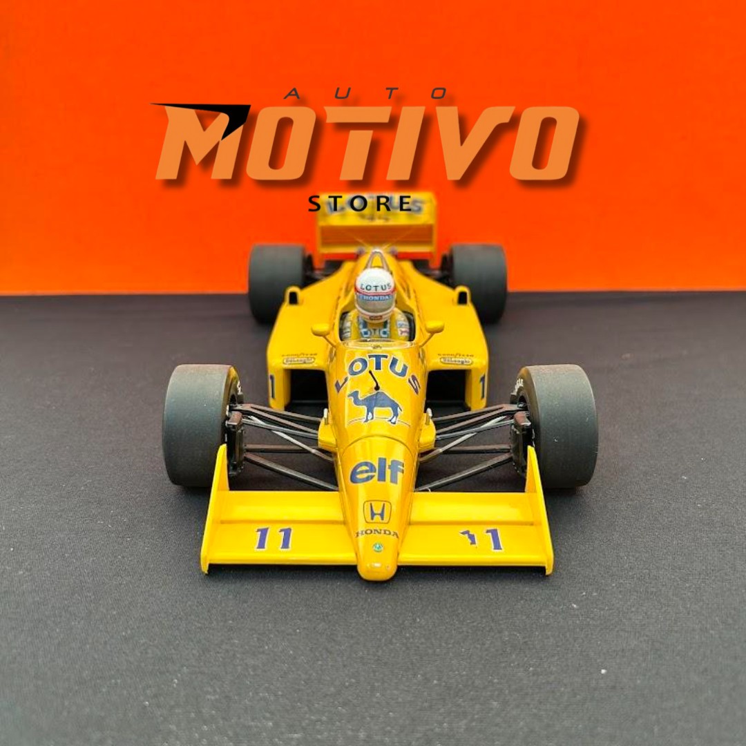 Miniatura Formulai 1 Lotus 99T S.Nakajima 1987 1/18 - seminova
