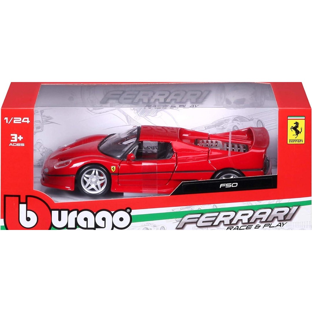 ミニカー Ferrari F50 Miniatura Carro Ferrari F50 Race e Play - 1:64 - Burago