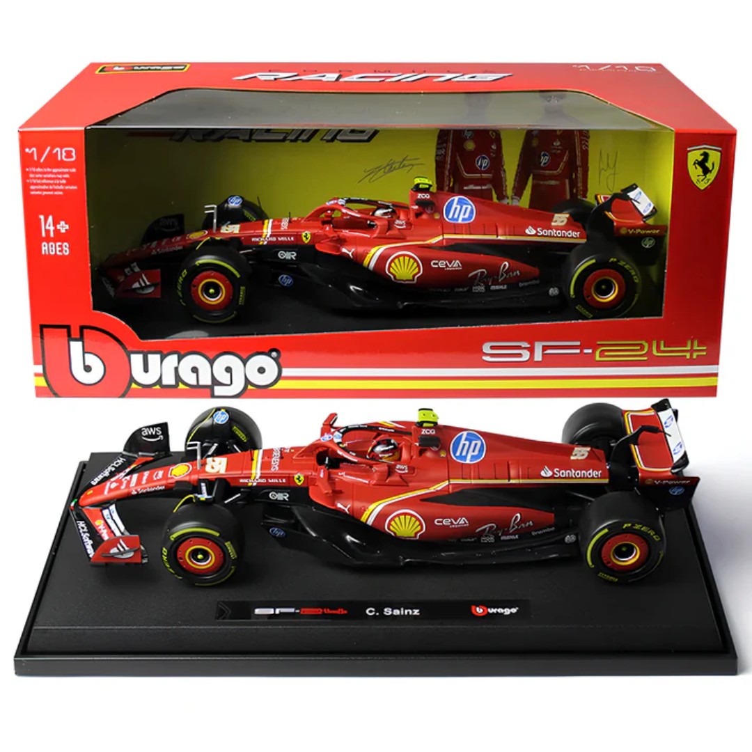 Miniatura Fórmula 1 Ferrari SF-24 - Carlos Sainz - 1/18