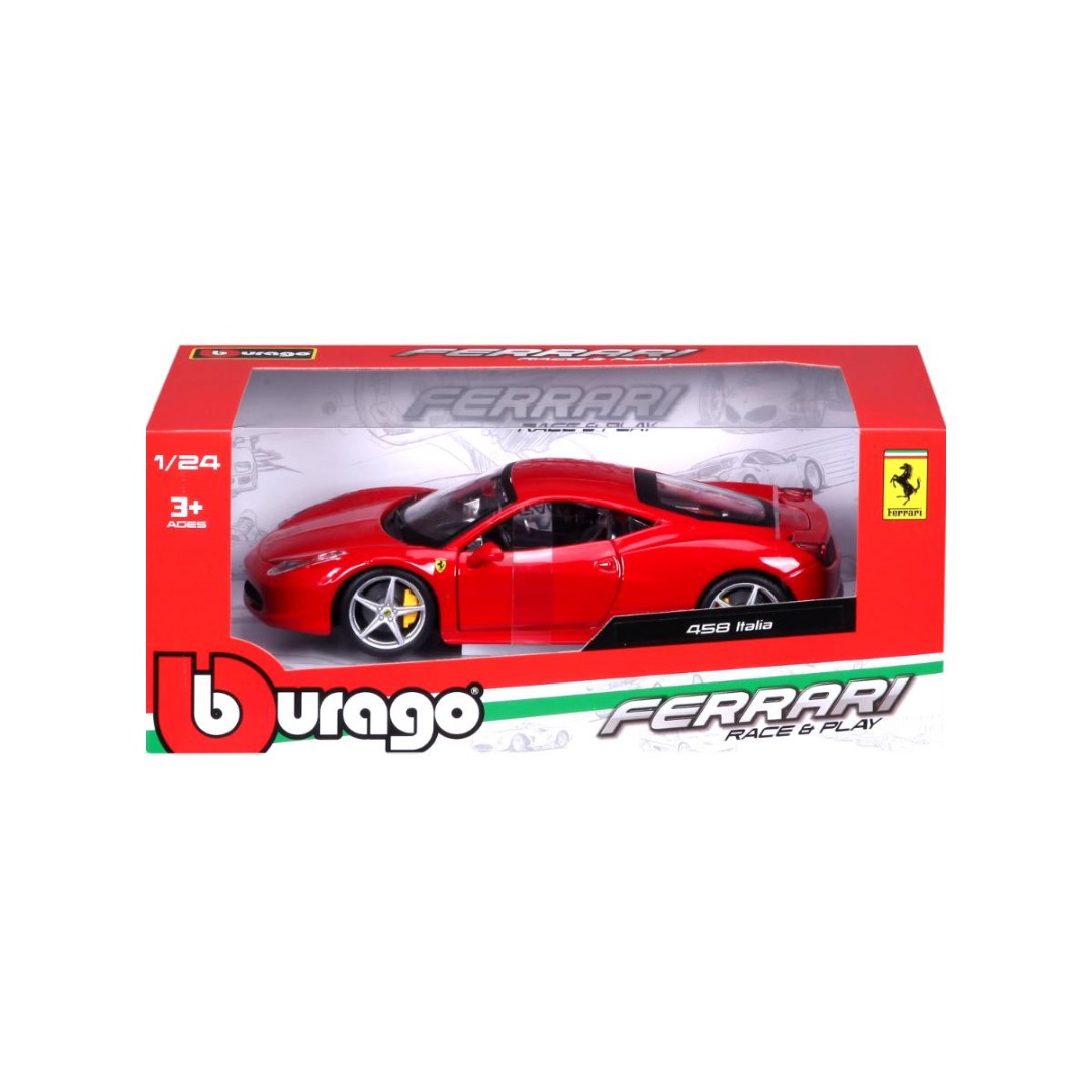 Miniatura carro Ferrari 458 Italia - 1/24 - AutoMOTIVO Store