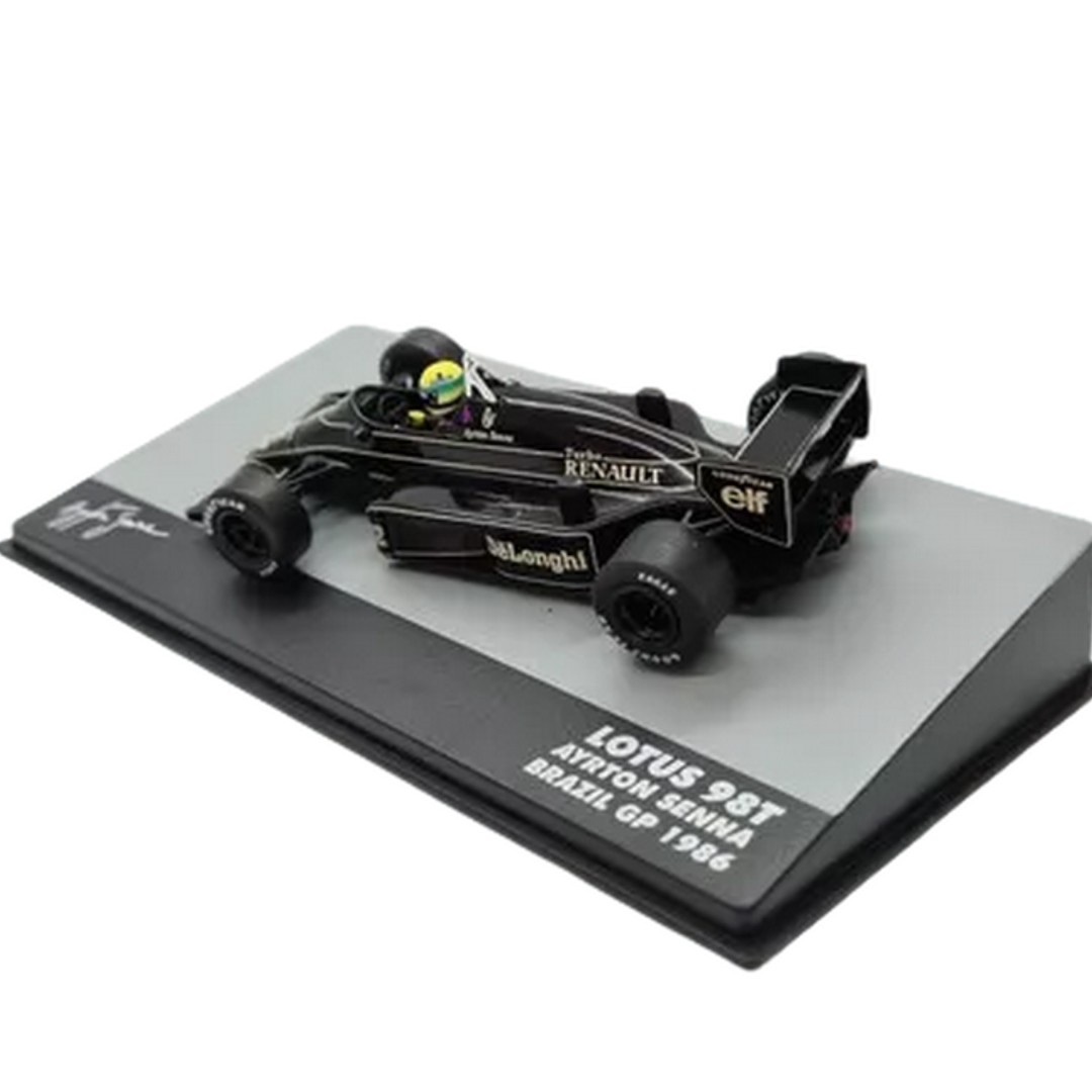 Miniatura Formula 1 Ayrton Senna Lotus 98T - 1/43 - AutoMOTIVO Store