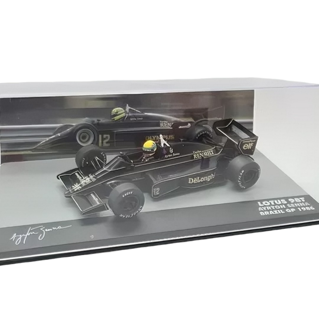 Miniatura Formula 1 Ayrton Senna Lotus 98T - 1/43 - AutoMOTIVO Store