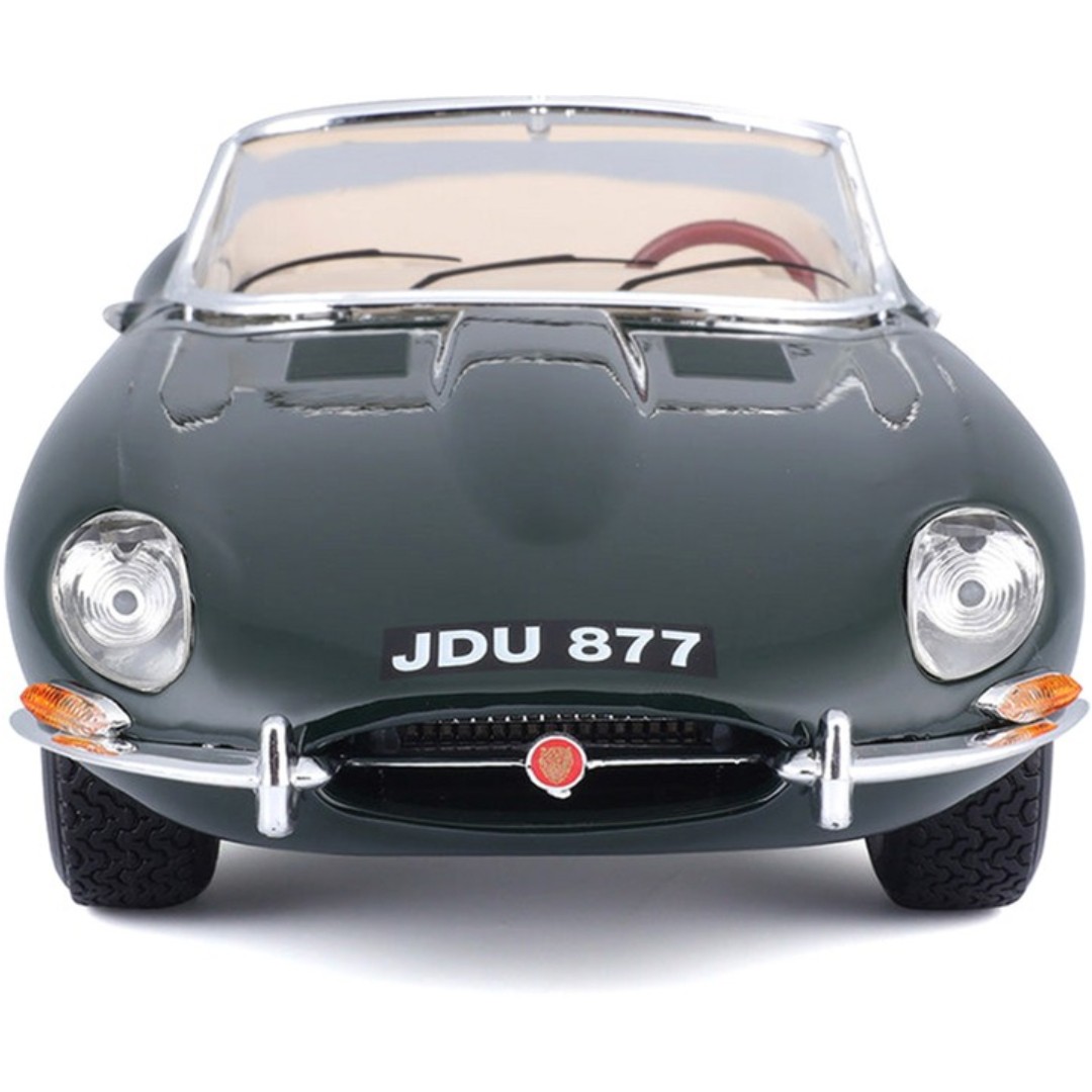 ミニカー 1/18 JAGUAR E-Type Jaguar E-Type Convertible 1961 Bburago 1:18 Verde - 19 anos! Loja