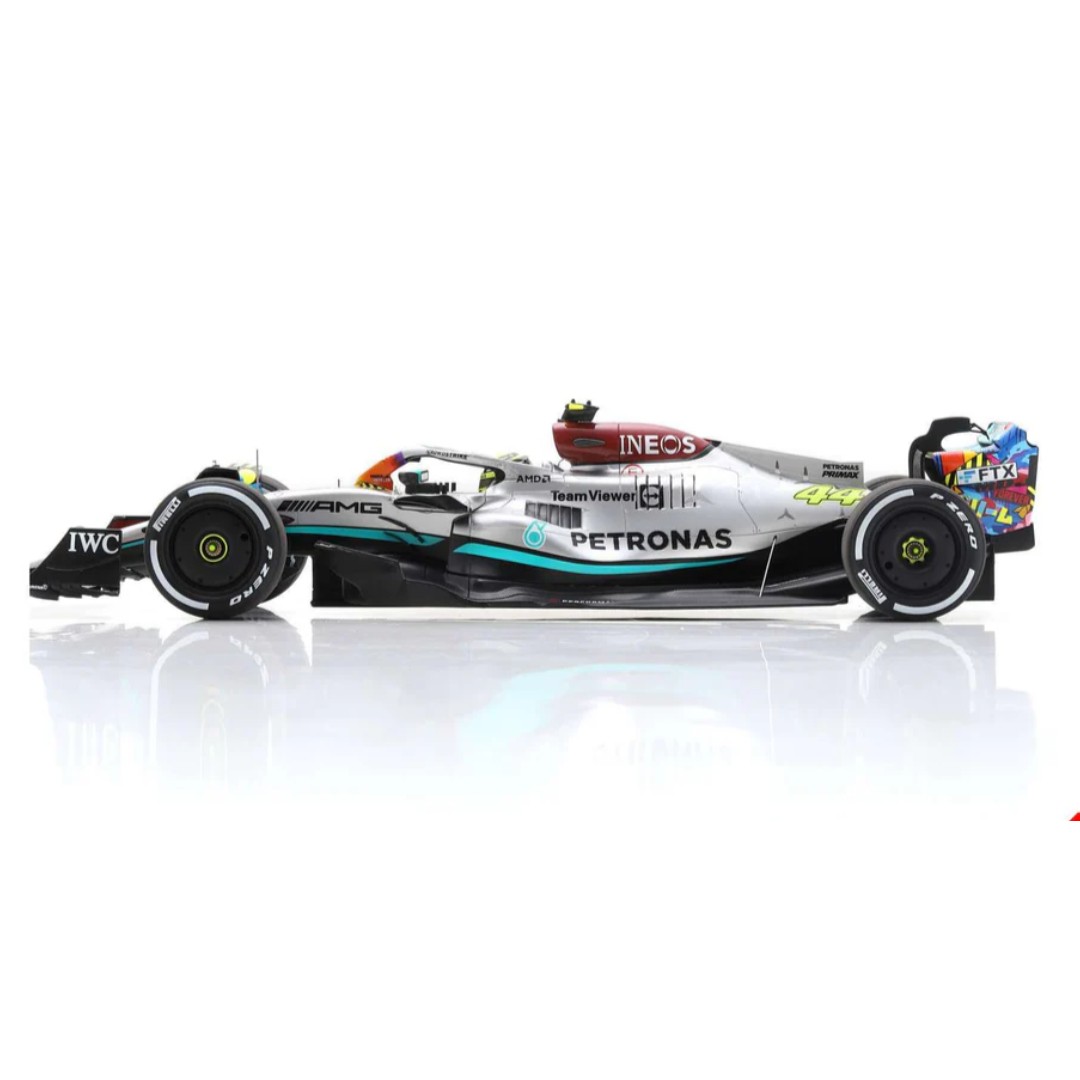 Miniatura Formula 1 L.Hamilton Mercedes F1 W13 Miami GP 1/18