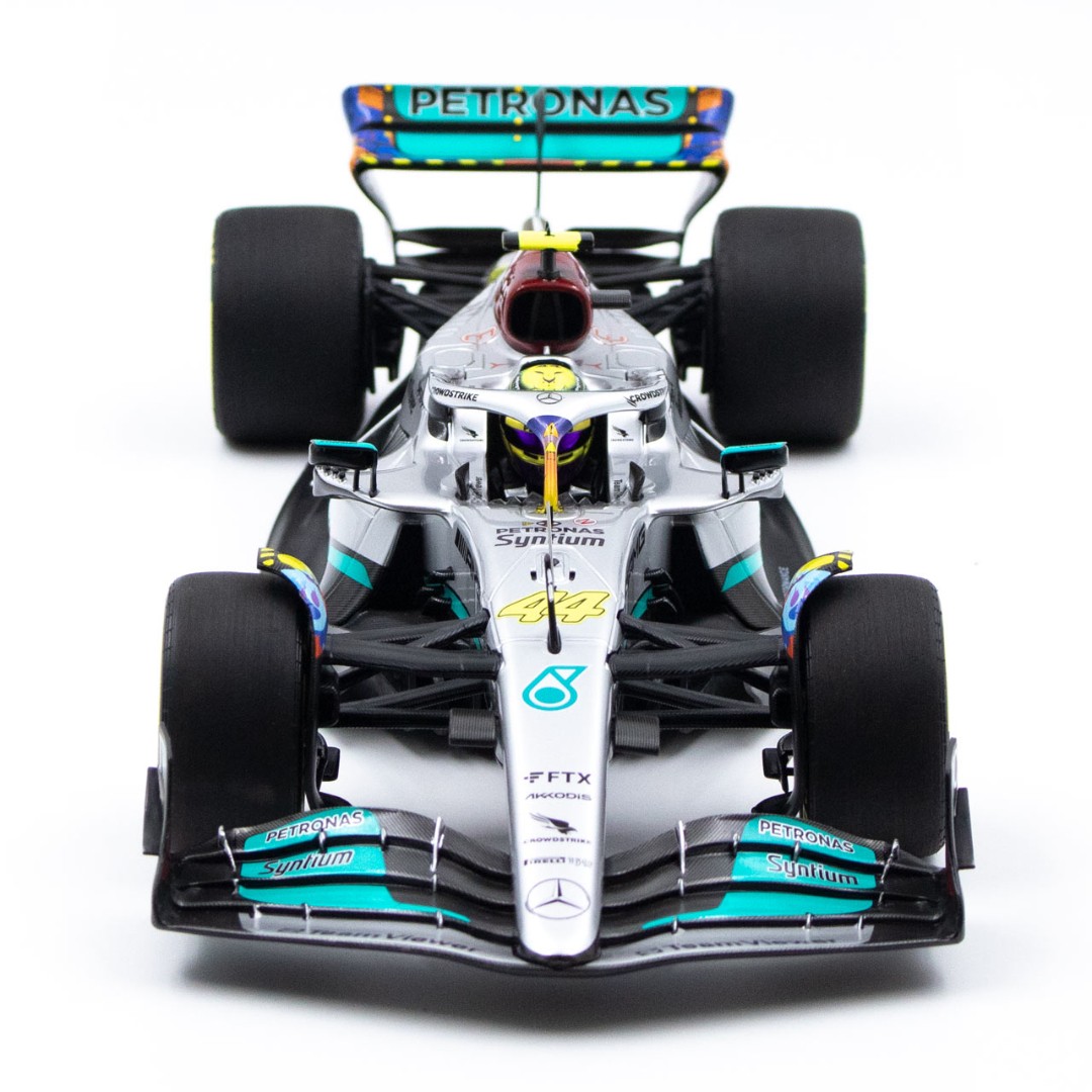 Miniatura Formula 1 L.Hamilton Mercedes F1 W13 Miami GP 1/18