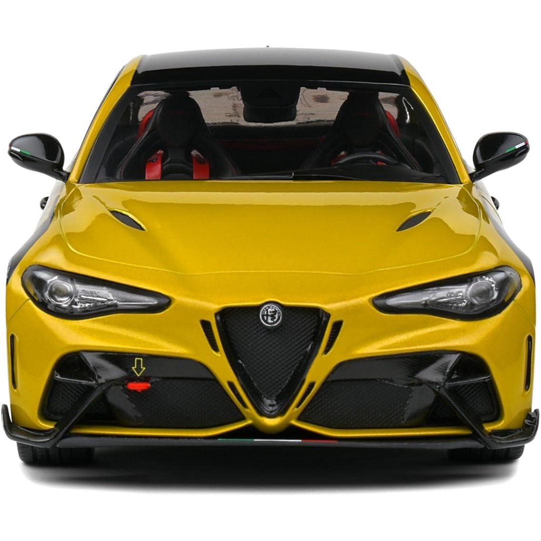 Miniaura carro Alfa Romeo giulia GTA M amarelo 1/18 - AutoMOTIVO Store