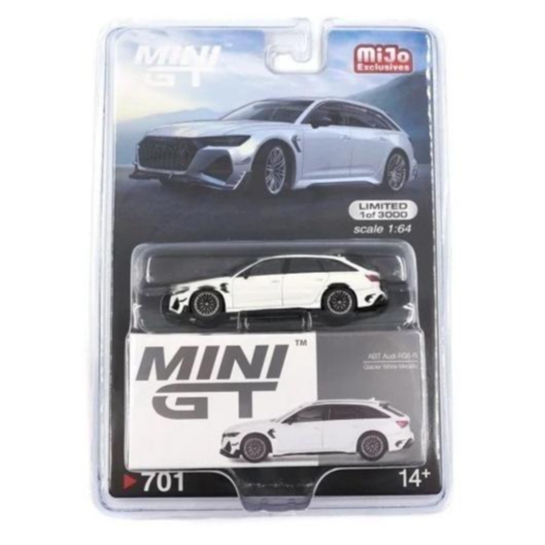 Miniatura carro ABT Audi RS6-R white Mini GT - 1/64 - AutoMOTIVO Store