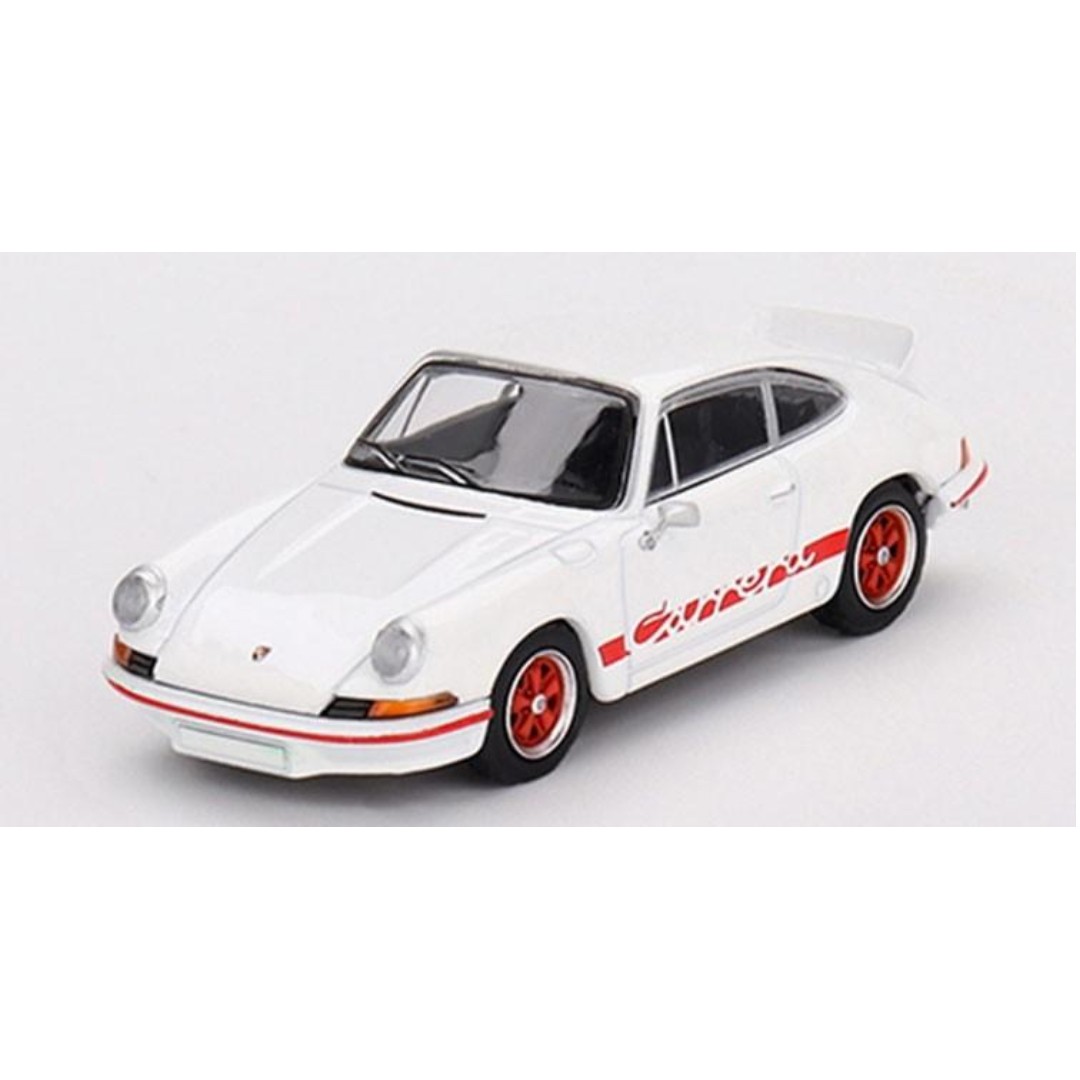 Miniaura carro Porsche 911 Carrera RS 2.7 branca MiniGT 1/64