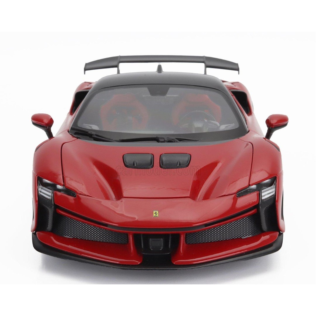 Miniatura carro Ferrari SF90 XX Stradale vermelha 1/18