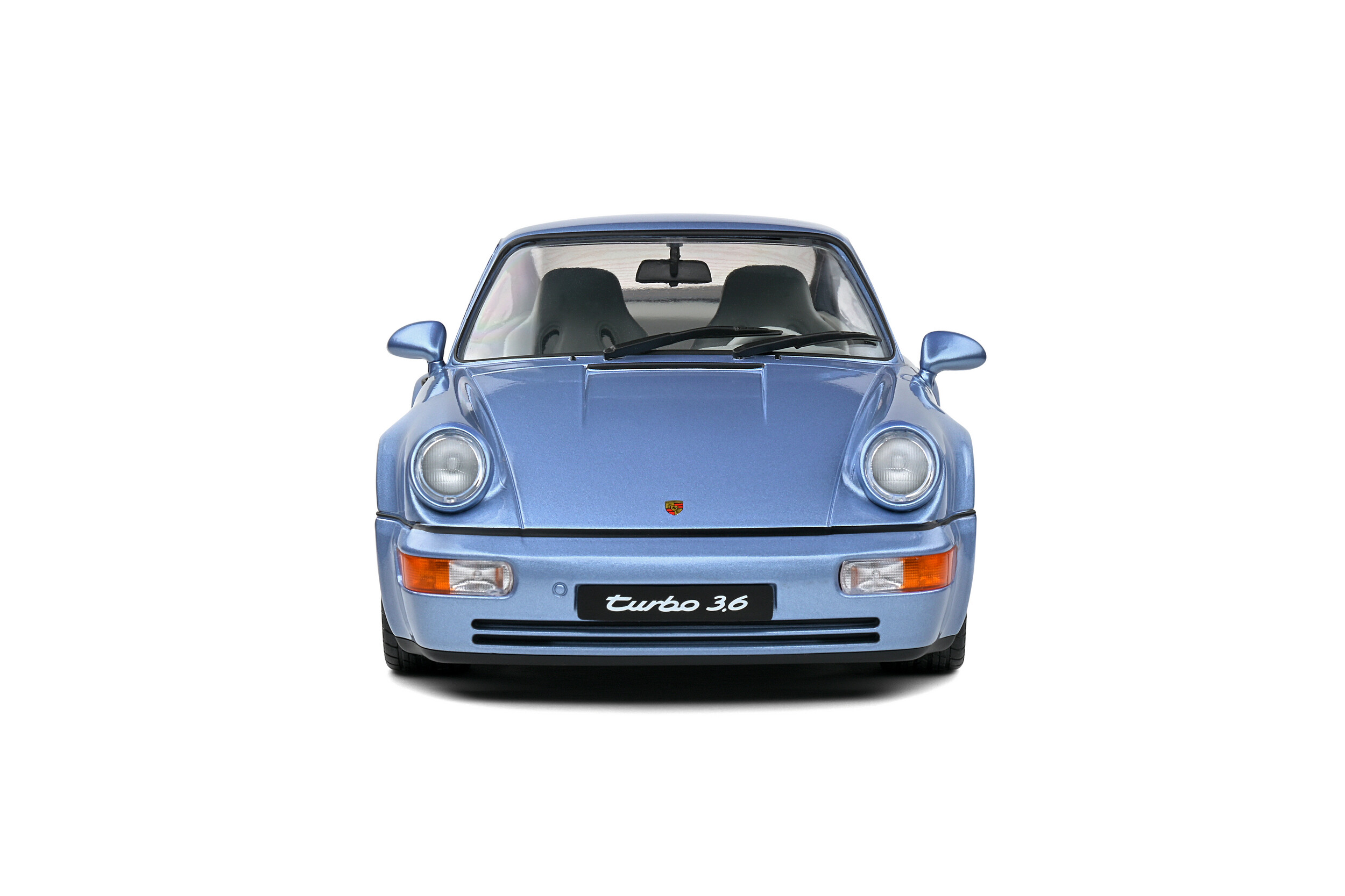 Miniatura carro Porsche 911 (964) Turbo 1990 azul 1/18