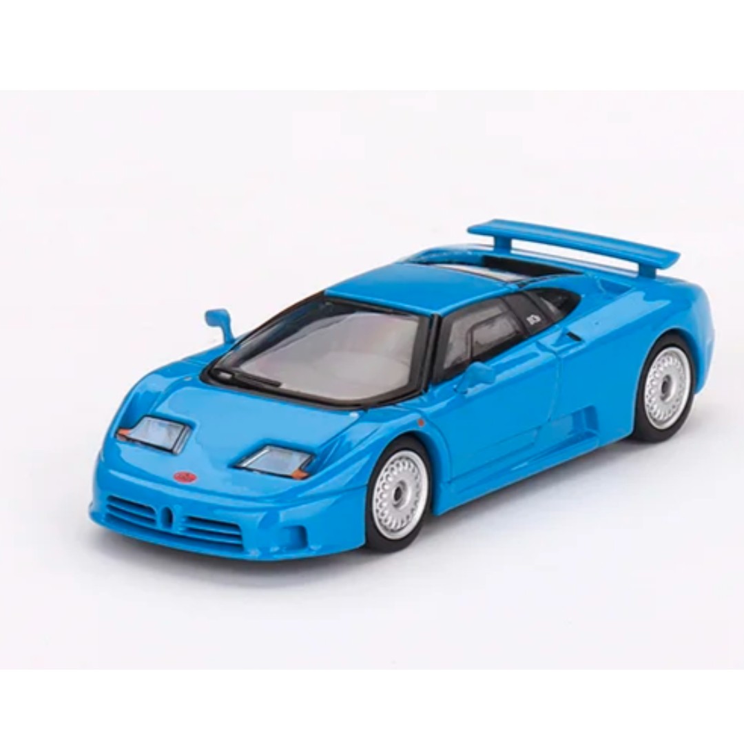Miniatura carro Bugatti EB110 Mini GT Azul 1/64 - AutoMOTIVO Store