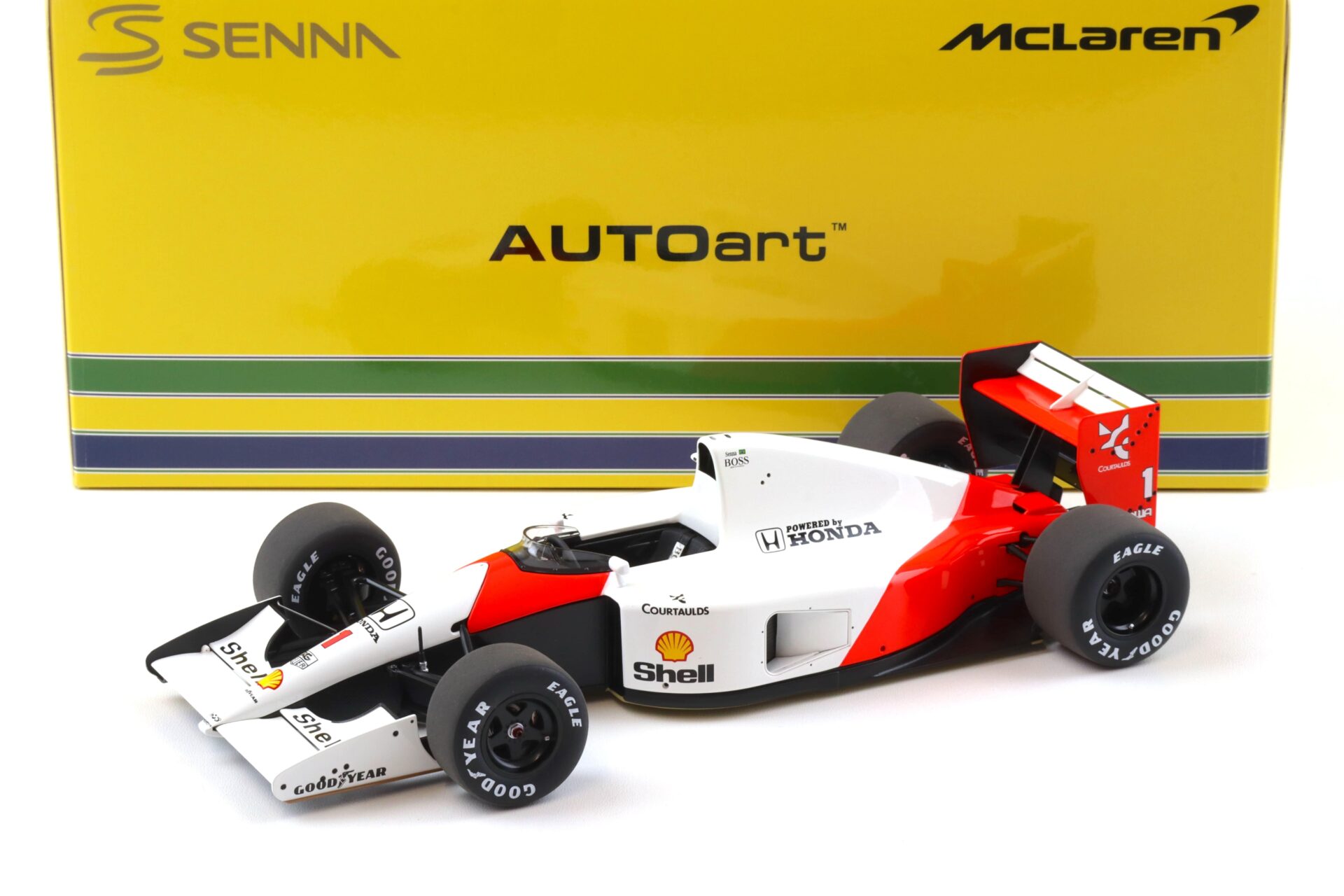 Fórmula 1 Ayrton Senna Mclaren MP4/6 1991 Japão GP 1/18 Removível