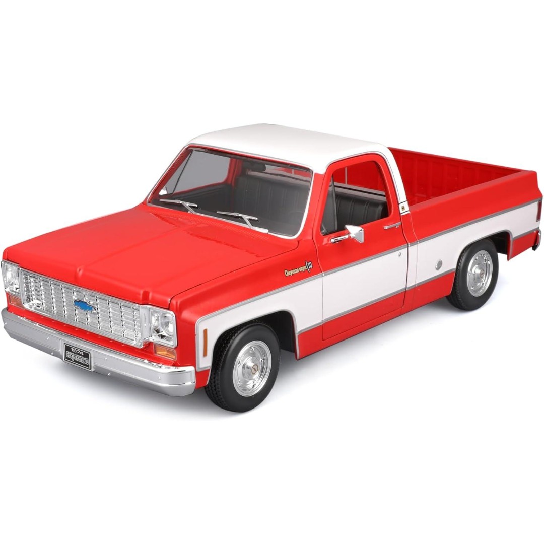 Miniatura Carro Chevrolet C10 Cheyenne Super vermelha 1/18