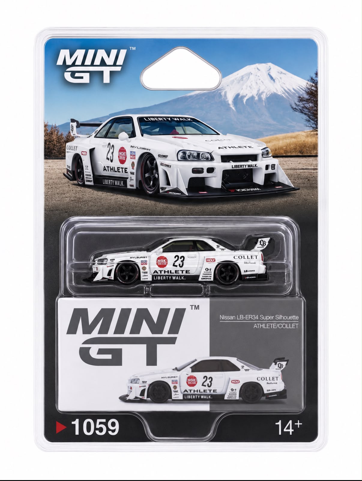 Miniatura Mini GT Nissan LB-ER34 Super Silhouette 1/64