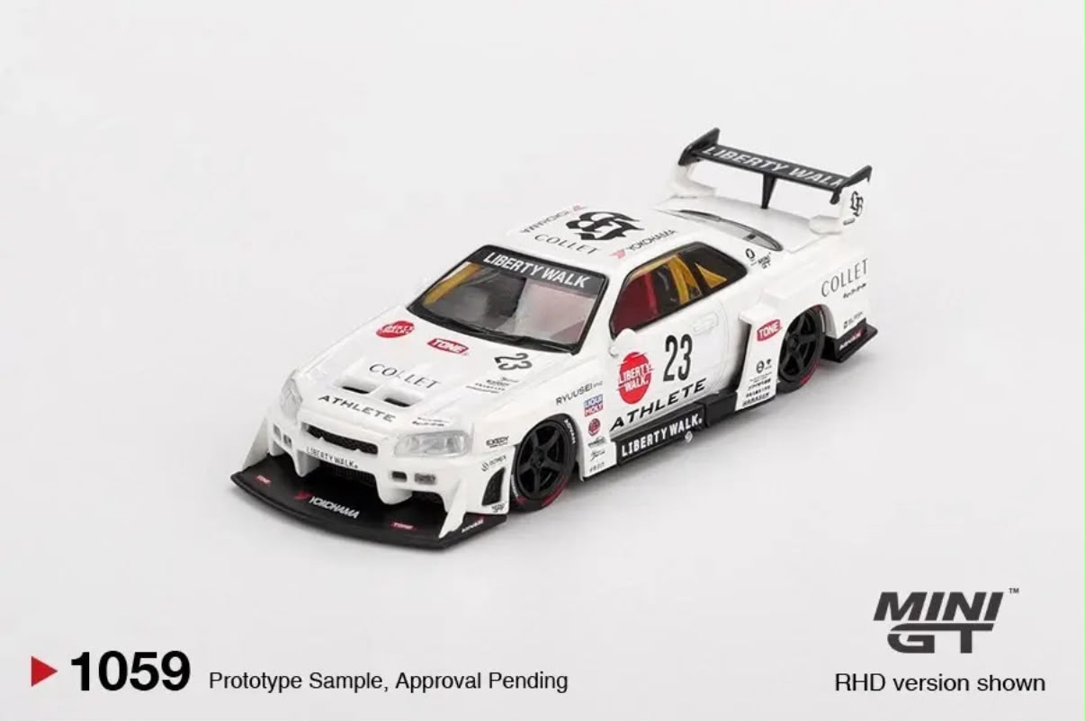Miniatura Mini GT Nissan LB-ER34 Super Silhouette 1/64