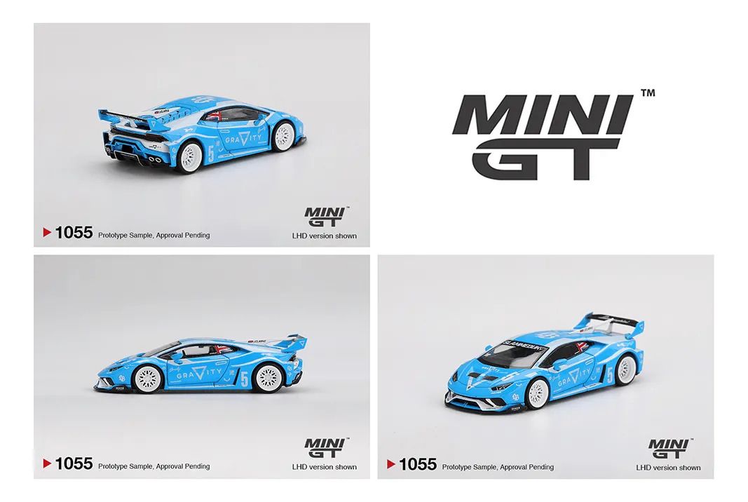 Miniatura Mini GT Lamborghini Huracan GT Azul - AutoMOTIVO Store