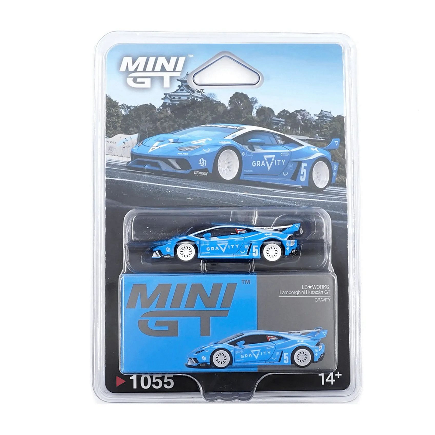 Miniatura Mini GT Lamborghini Huracan GT Gravity Azul 1/64
