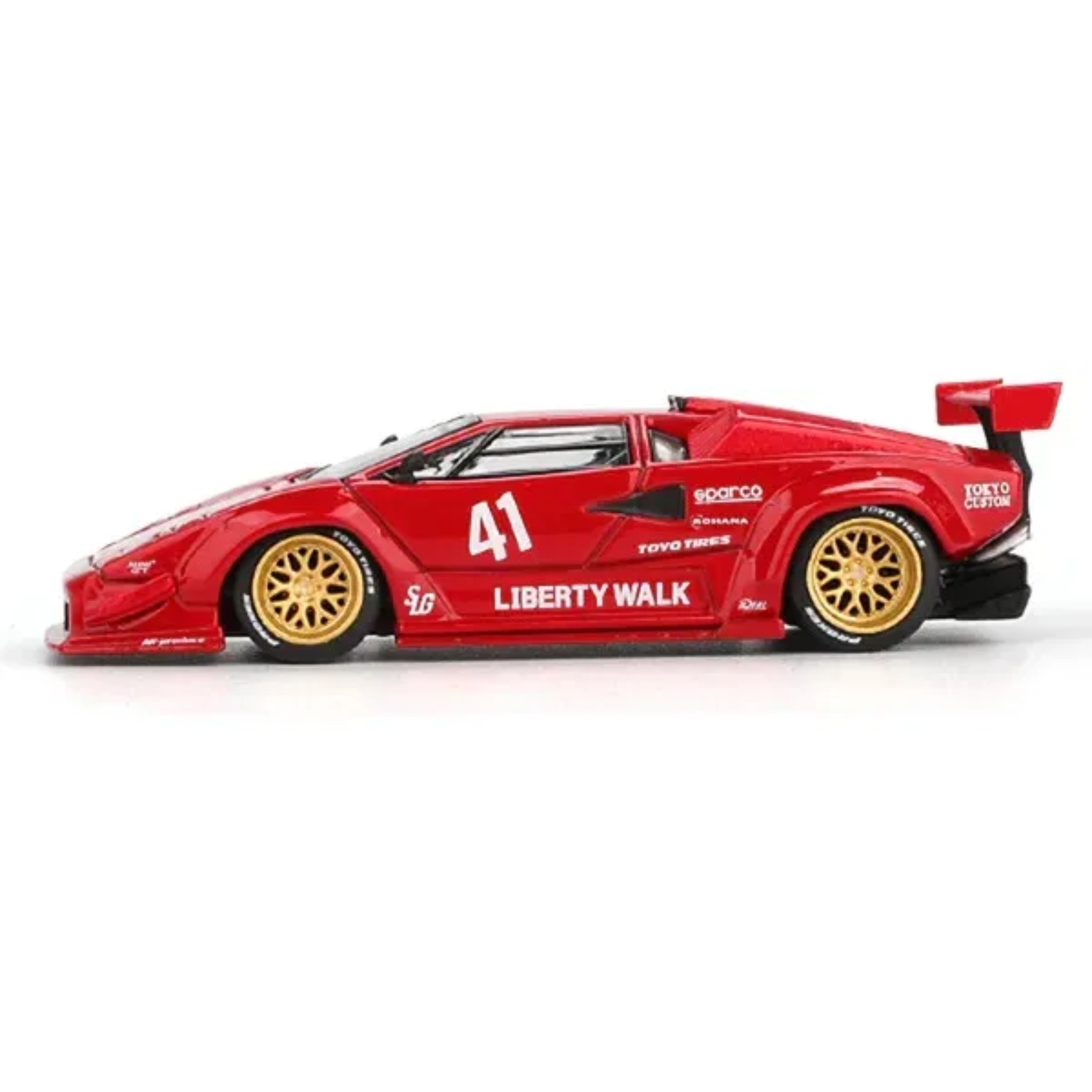 Miniatura MiniGT Lamborghini Countach LB-WORKS Vermelho 1/64