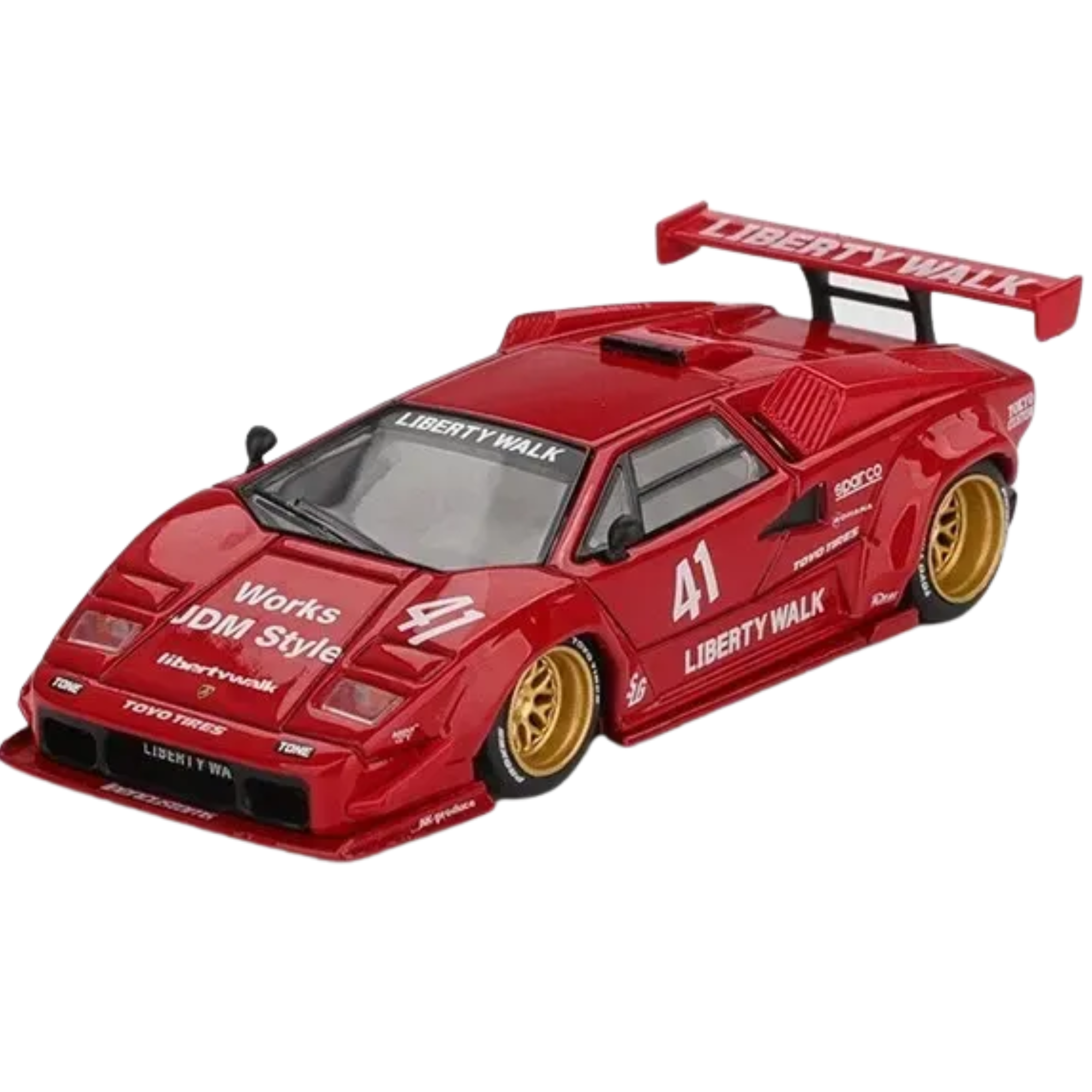 Miniatura MiniGT Lamborghini Countach LB-WORKS Vermelho 1/64