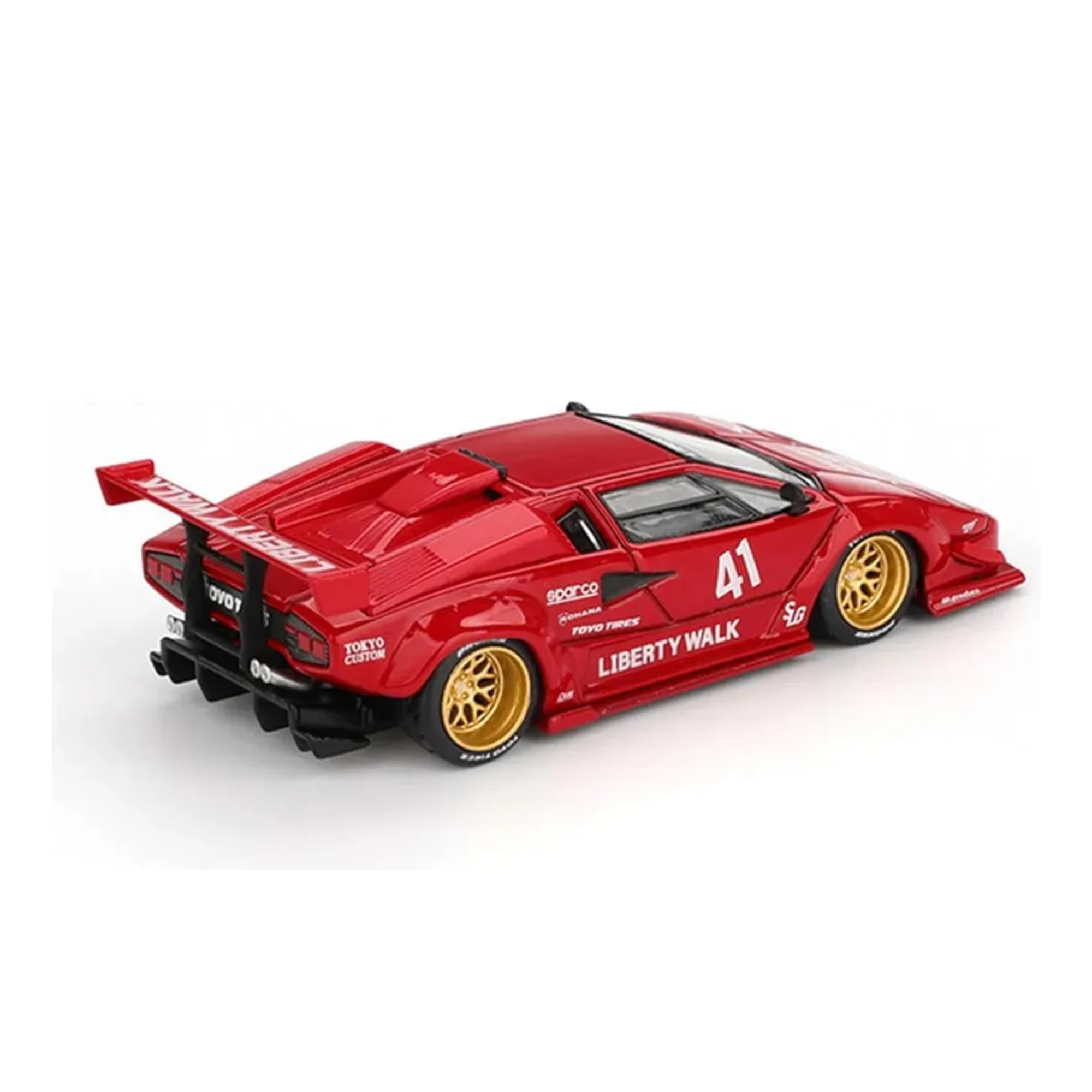 Miniatura MiniGT Lamborghini Countach LB-WORKS Vermelho 1/64