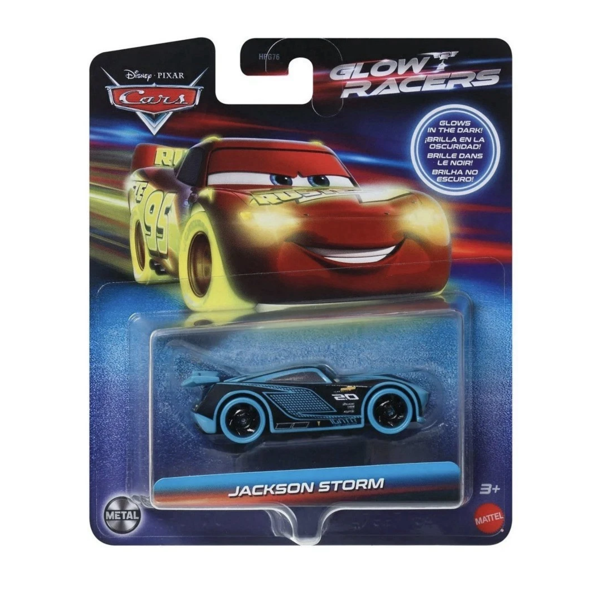 Miniatura Cars Jackson Storm - Brilha no Escuro 1/64 - AutoMOTIVO