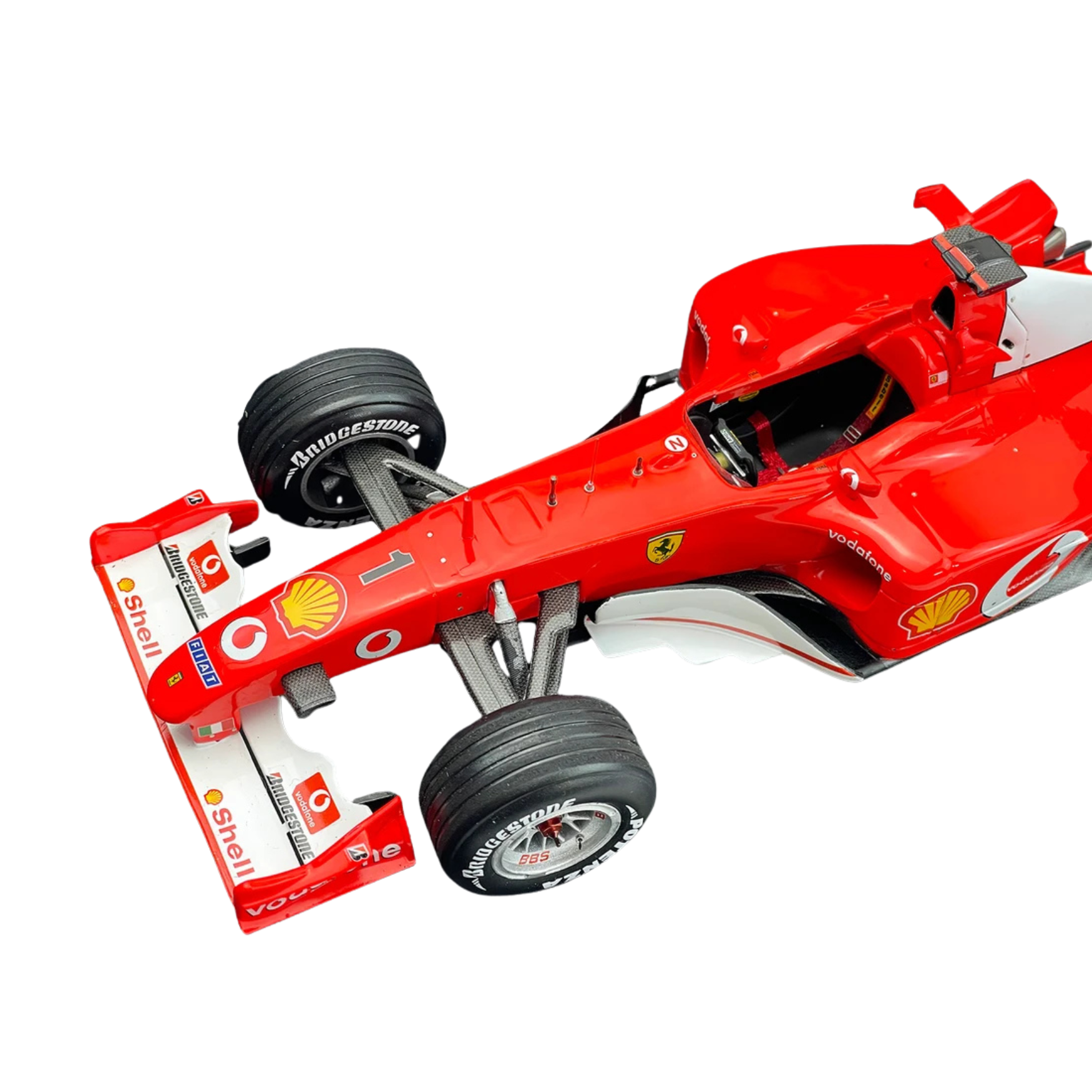 Miniatura Ferrari F2002 Schumacher França GP 2002 1/18