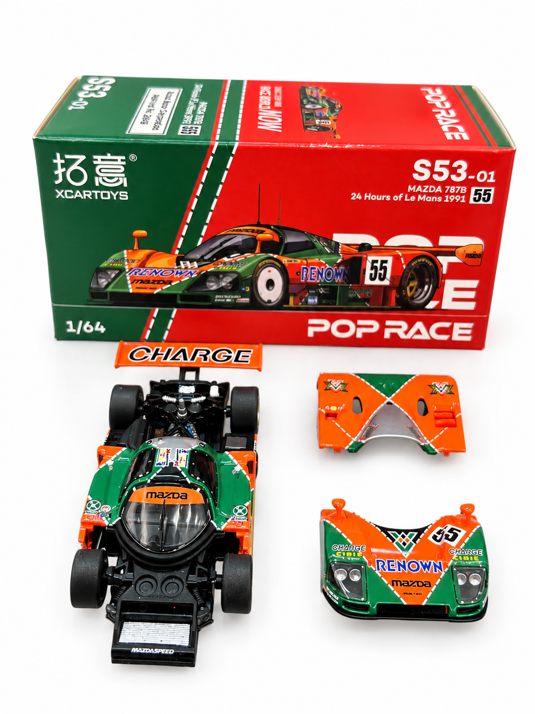 Miniatura Mazda 787b Le Mans 1991 Winner S53-01 Pop Race 1/64