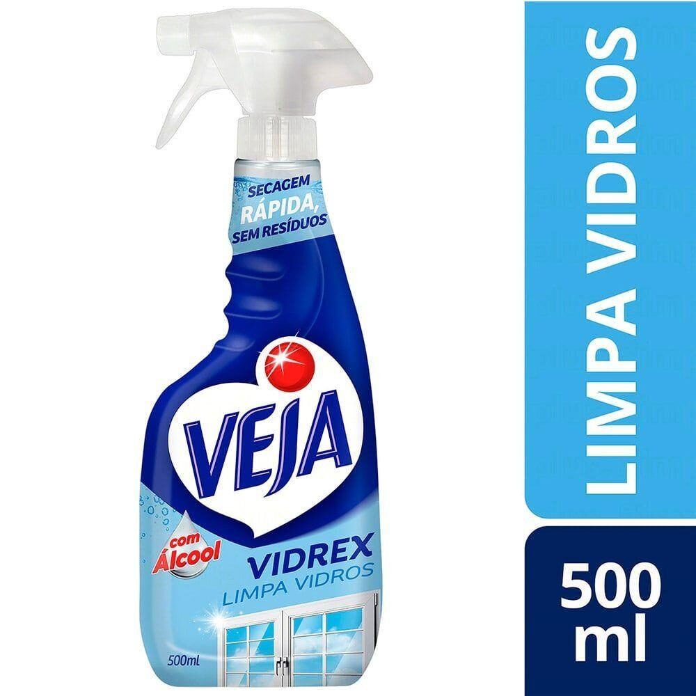 Limpa Vidro Vidrex Spray 500ml Veja - Por quê aqui você encontra produtos  de qualidade.