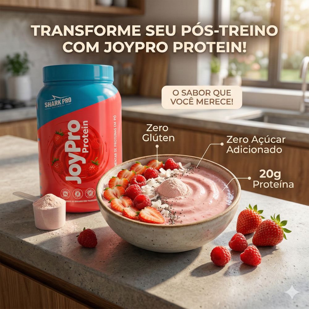 Whey Protein JoyPro Iogurte Morango Pote 900g - Shark Pro - Taurene ...