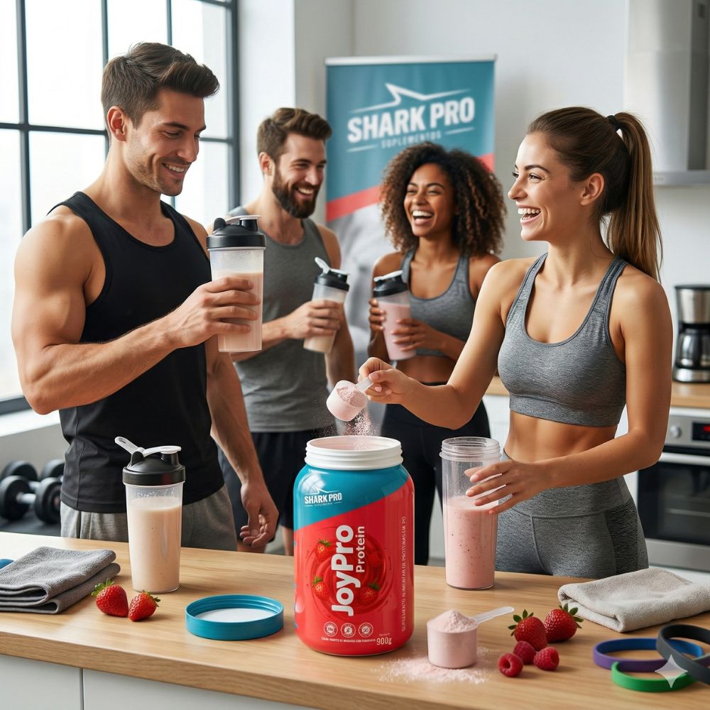 Whey Protein JoyPro Iogurte Morango Pote 900g - Shark Pro - Taurene ...
