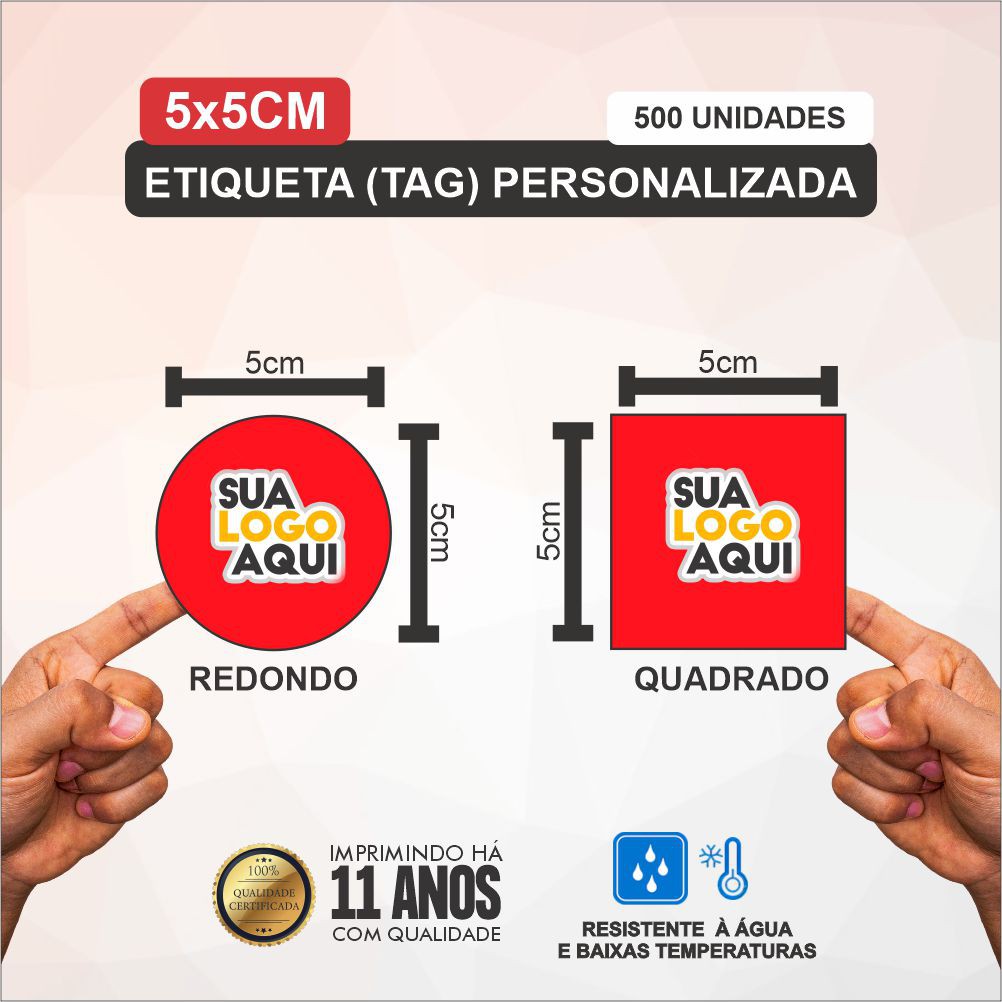 Adesivo Personalizado 5x5cm- Crie o Seu com Qualidade e Estilo - Loja ...