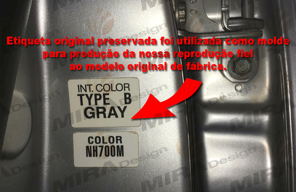 Prata Codigo Adesivo Código Cor PRATA GLOBAL NH700M TYPE B GRAY Honda - Mira Design ...