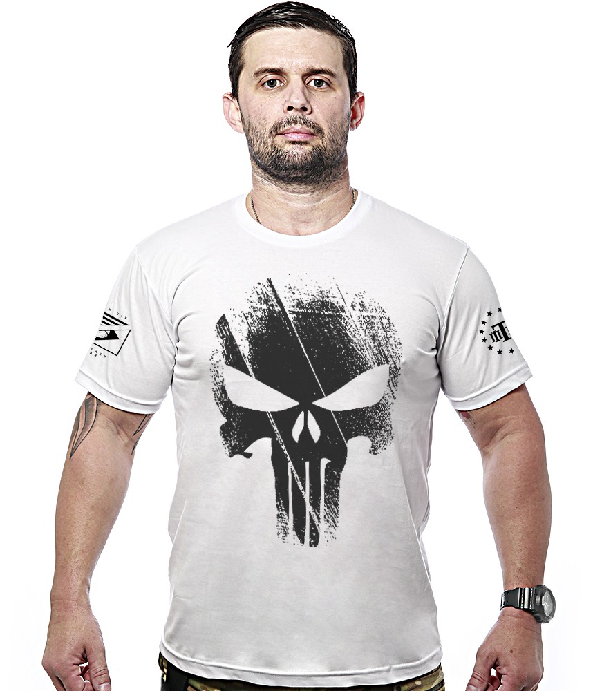 Camiseta Masculina Justiceiro Punisher White Tático Militar TeamSix Brasil  - Team Six Brasil | Camisetas Masculinas Militares - Moda e Artigos Tático  Militar TeamSix
