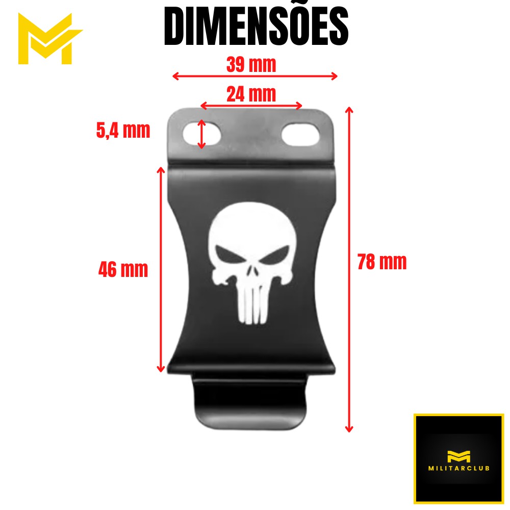 Clip de presilha de metal para Coldre Kydex Loja de airsoft equipamentos