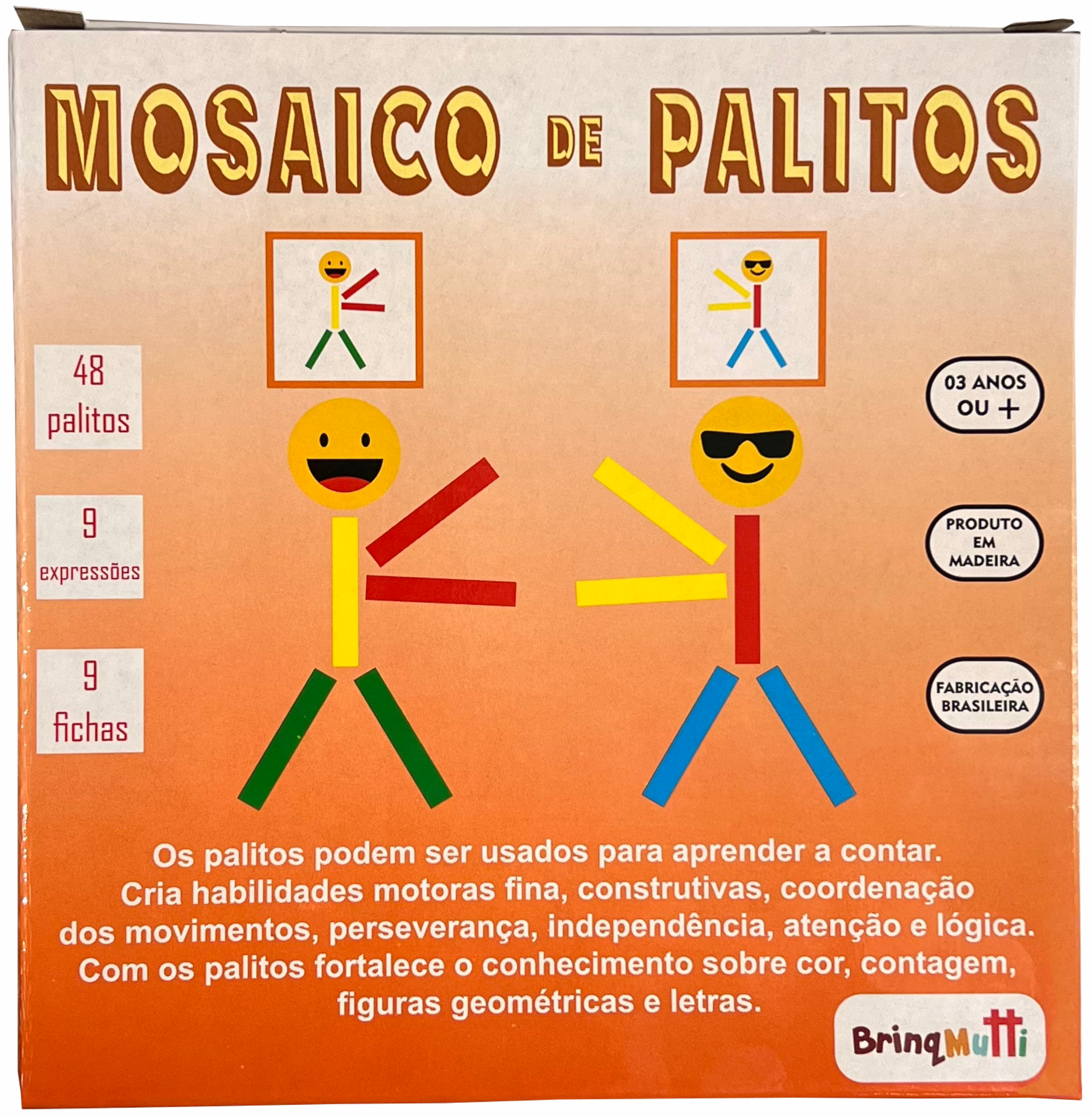 Mosaico de Palitos - Brinqmutti - Ludolica