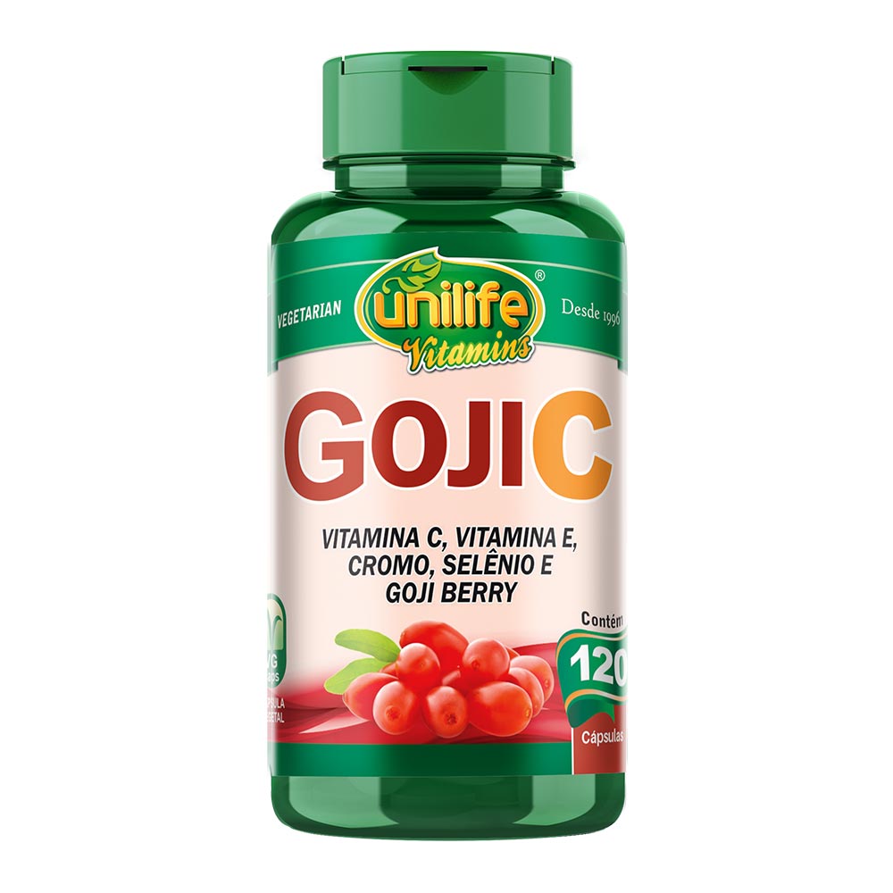 Goji C Goji Berry Com Vitaminas 500 Mg Unilife 120 Cápsulas Empór