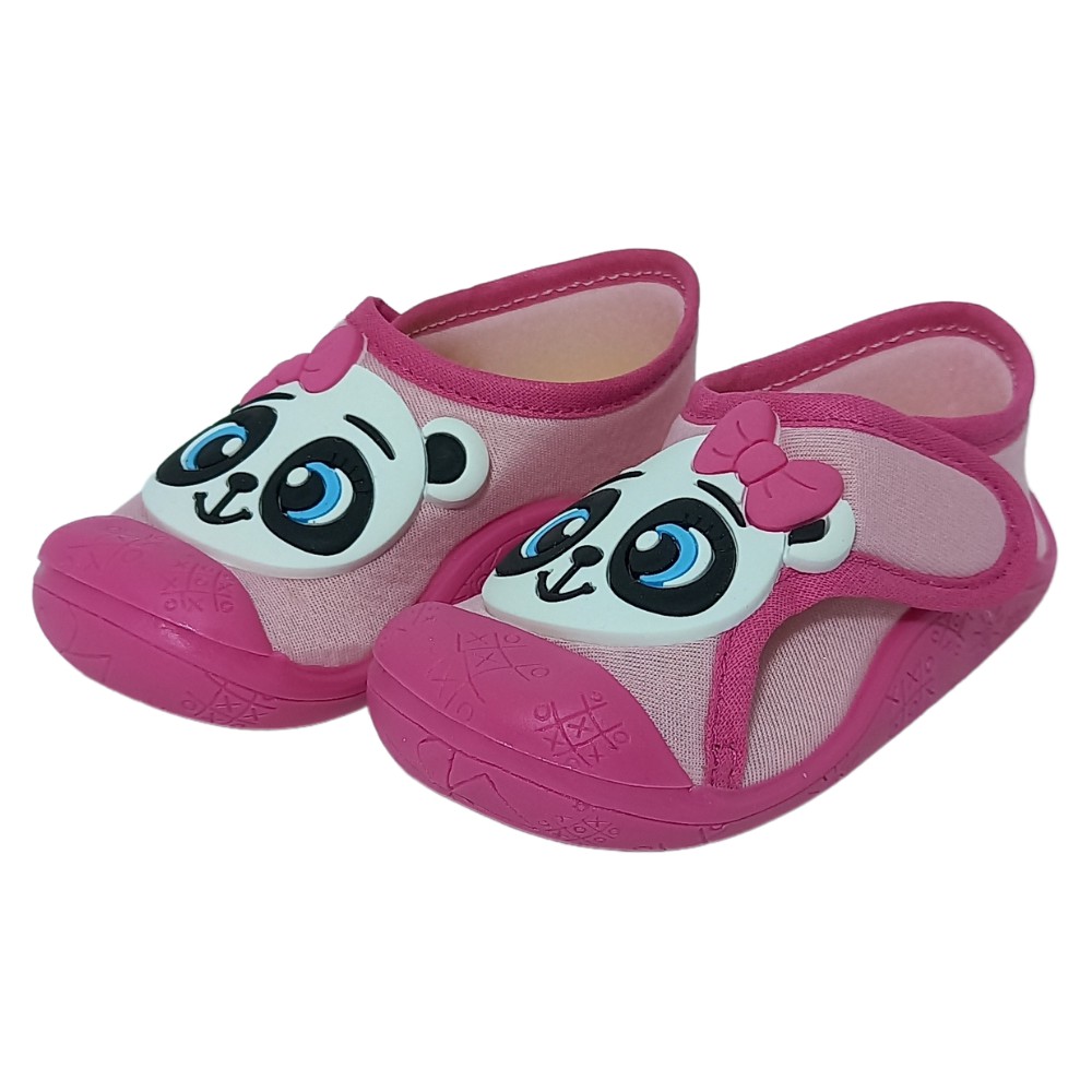 sapatinho meia bebe rosa panda - KitColt - Calçados Infantils em Couro