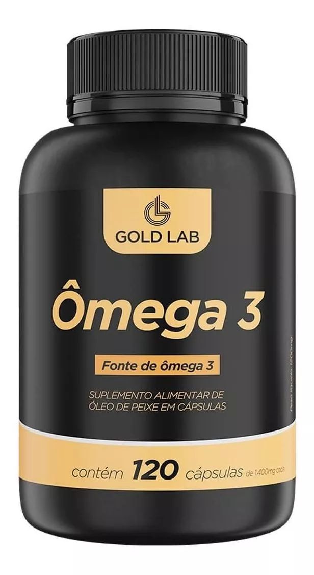 GOLD LAB ??MEGA 3 120 CAP 1400MG Emp??rio L??rio Produtos Naturais