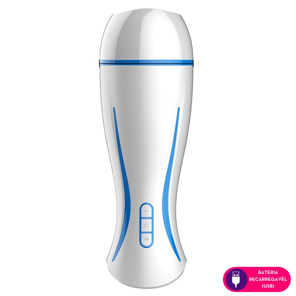 MASTURBADOR MASCULINO TORPEDO COM VIBRO E GEMIDO - Sexshop