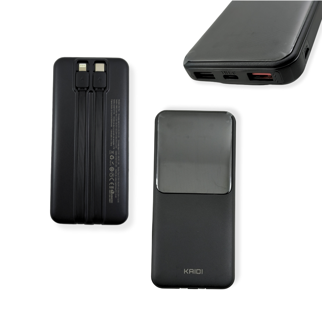 CARREGADOR PORTATIL POWER BANK DE 10000MAH KAIDI KD-961 - Gimix