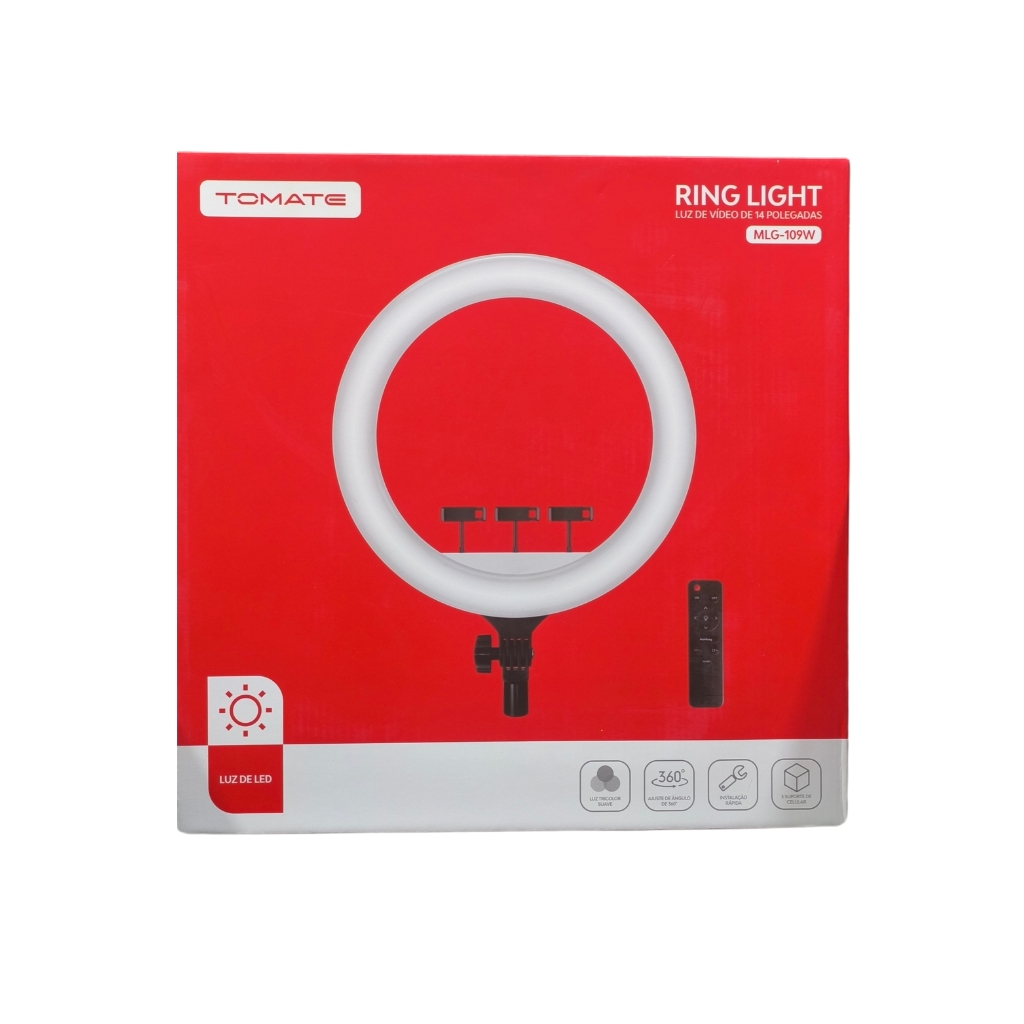 Ring Light 14 Polegadas LUMINARIA DE LED (RING LIGHT) - 14 POLEGADAS MLG-109W - Gimix