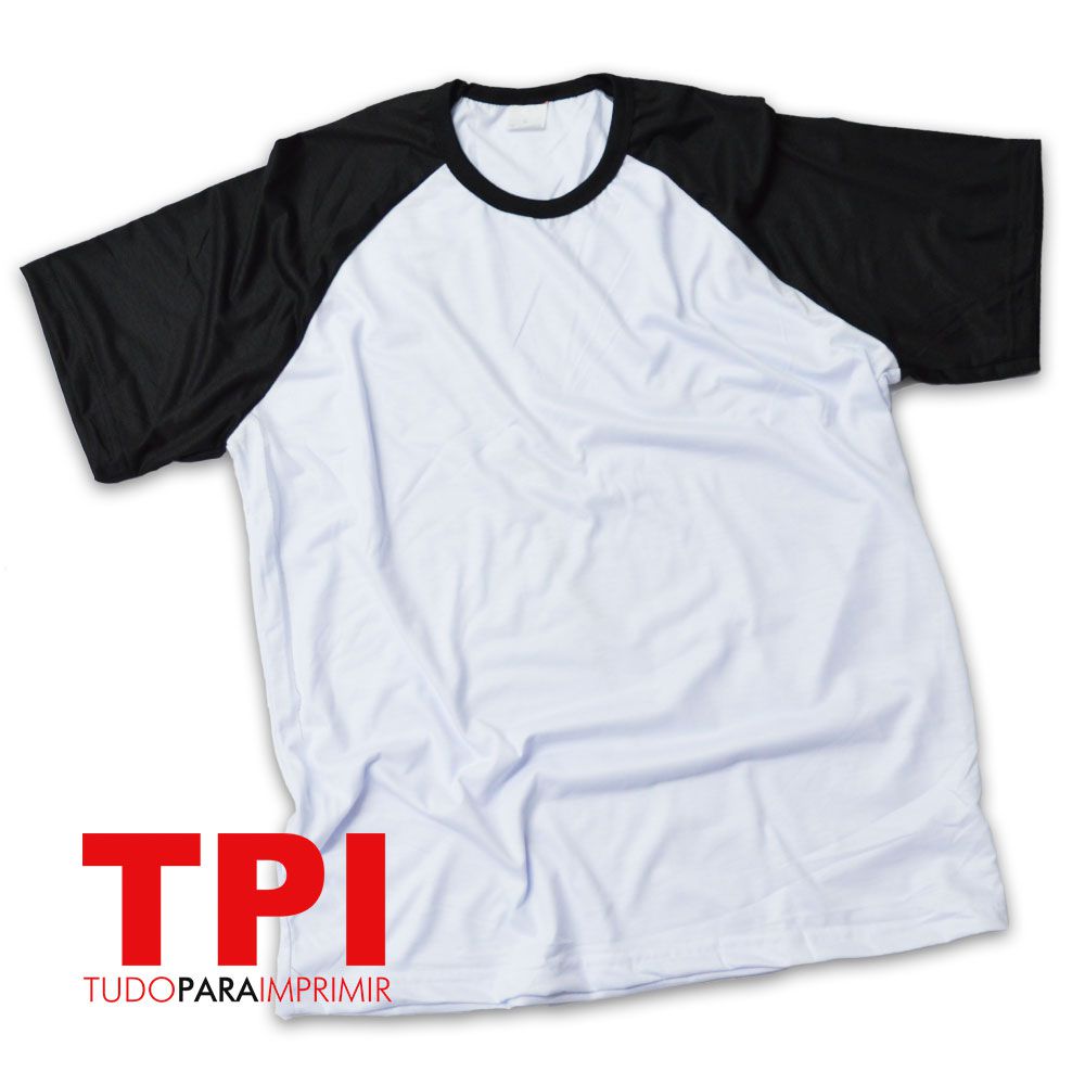 Camisetas Infantil Raglan Branca com Vermelha Blusa 100% Poliéster -  Camiseta Básica até no Preço