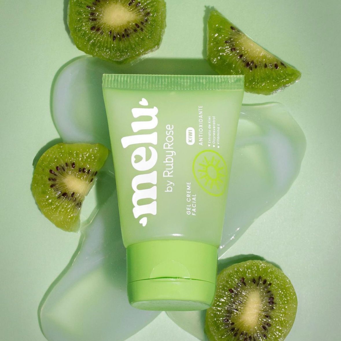 Gel Creme Facial Antioxidante Kiwi - Melu by Ruby Rose - Imagine