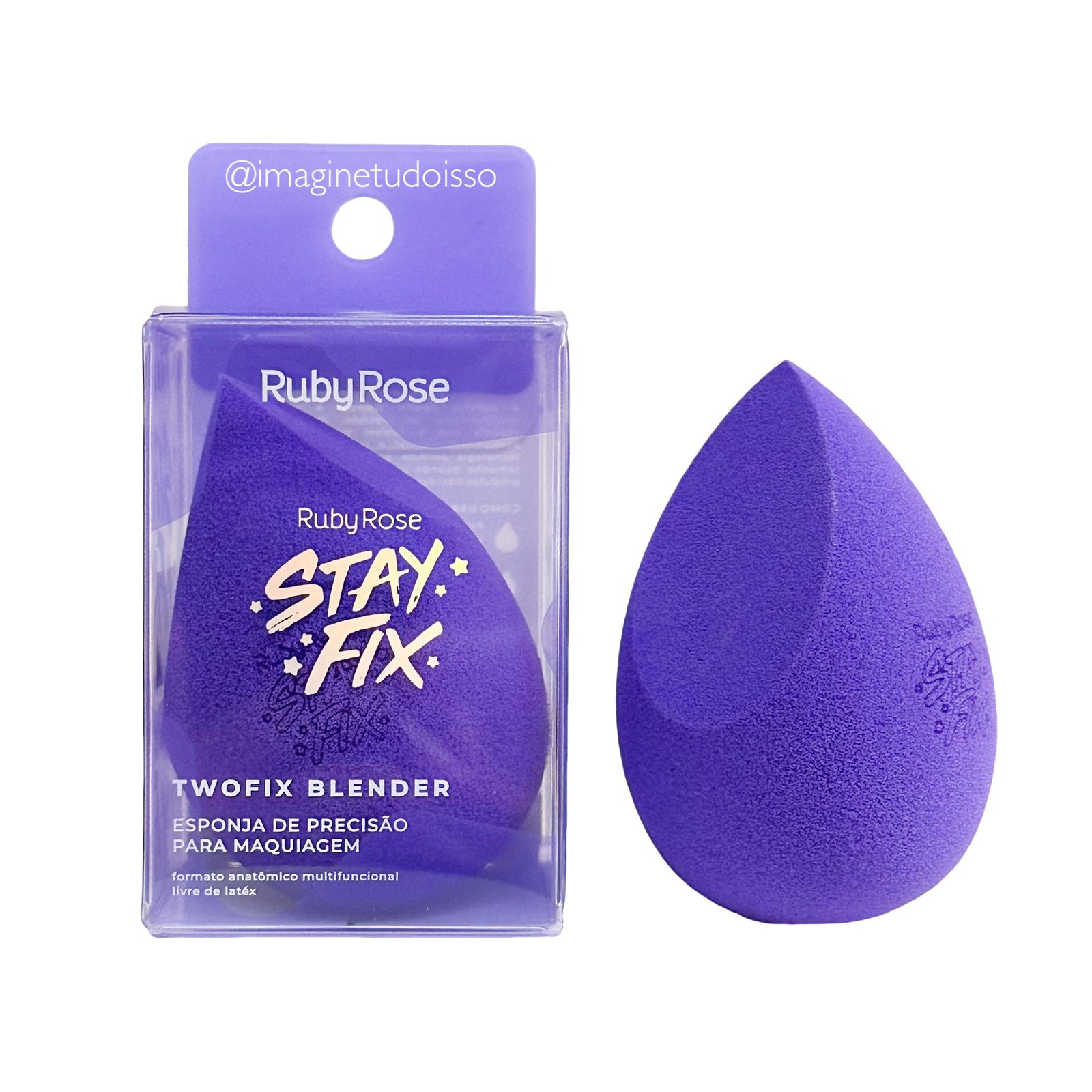Esponja de Maquiagem Twofix Blender Stay Fix - Ruby Rose - Imagine