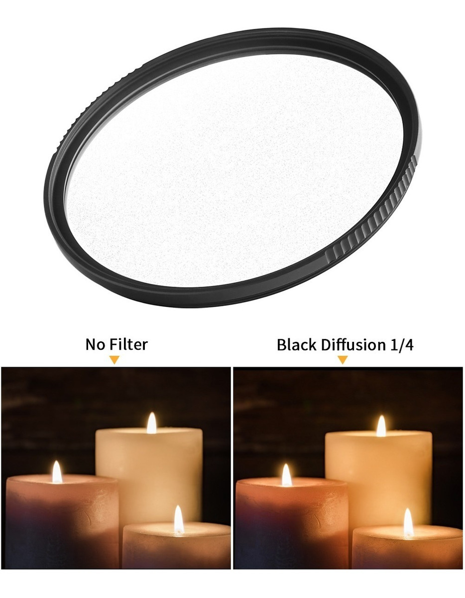 Filtro Black Diffusion 1/4 K&F Concept - Efeito Cinematográfico 67mm ...