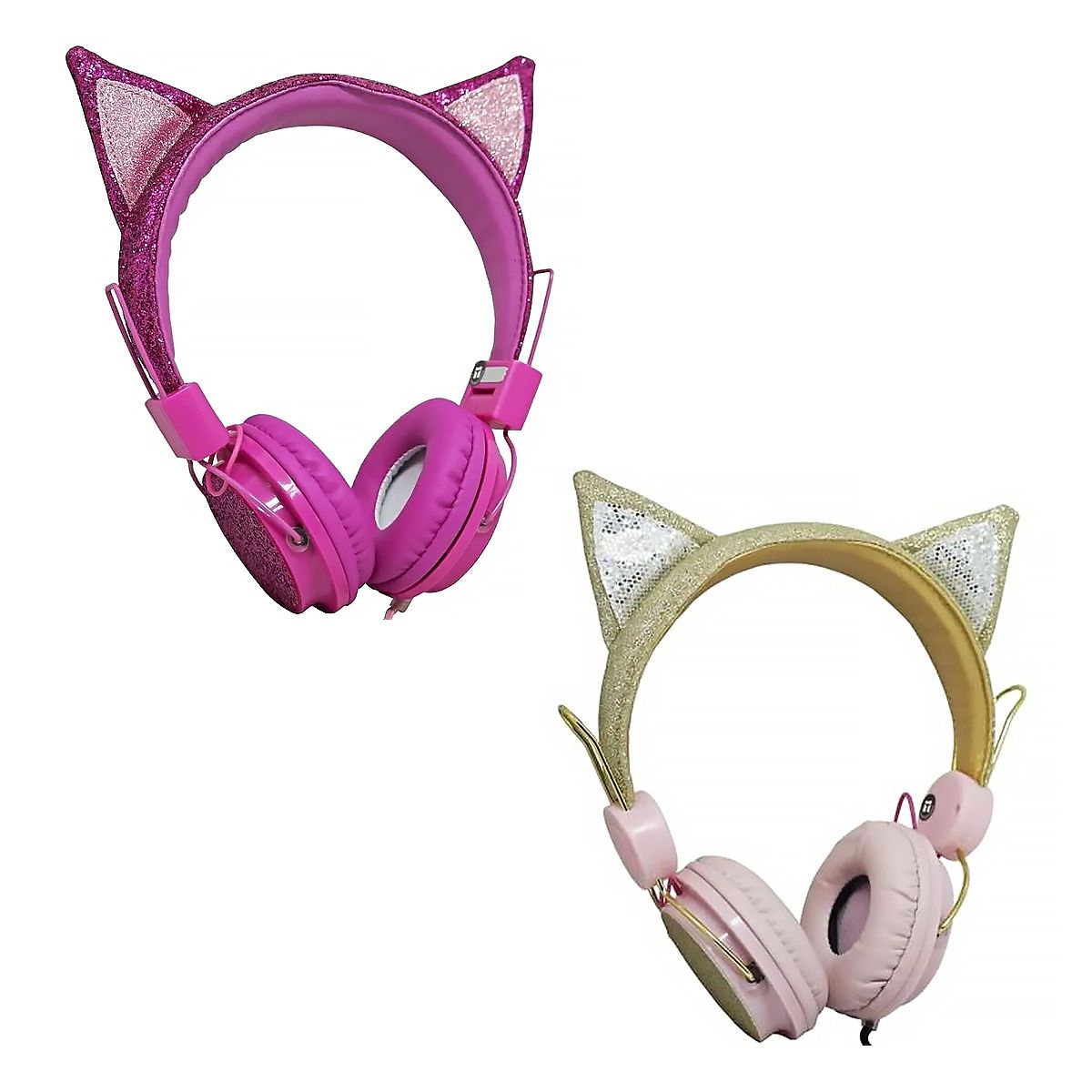 Fone Ouvido Headphone Orelha De Gato C/glitter