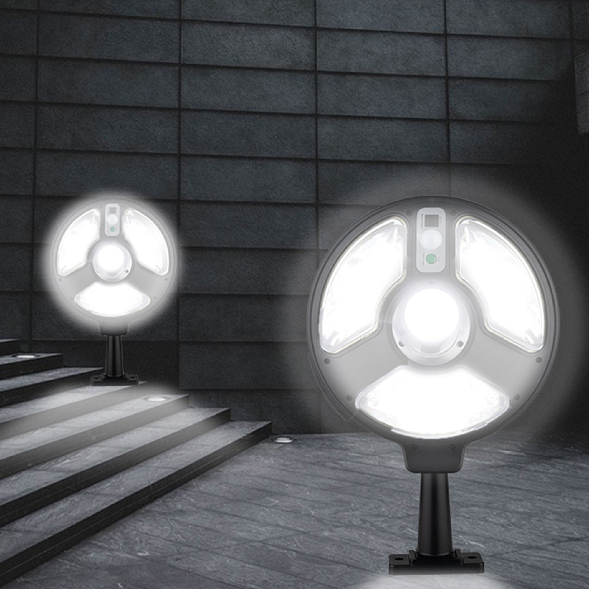 Luminária Solar 20w Recarregável de Parede com 180 LEDS Articulada